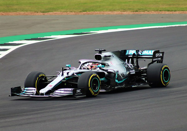 Lewis Hamilton in pole position