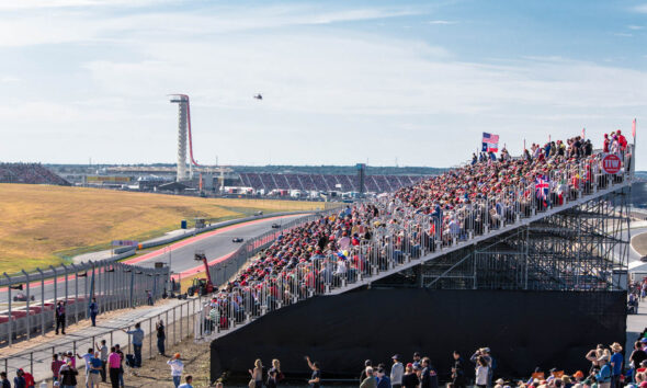 Image of fans watching the USA Grand Prix