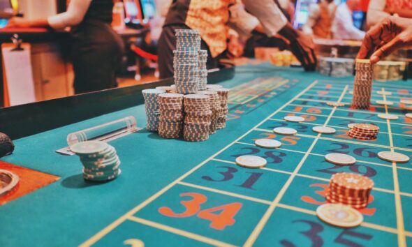 picture of roulette table in a casino