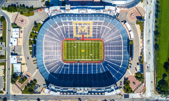 Michigan Stadium, on of the biggest stadiums in the world